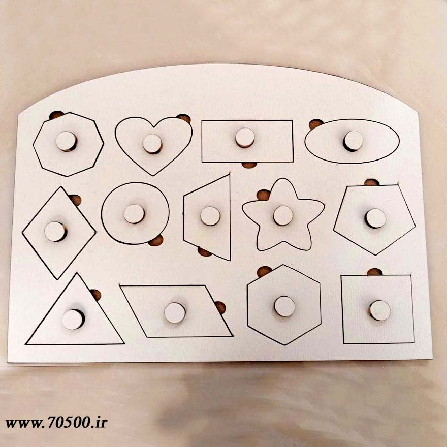 پازل چوبی اشکال هندسی