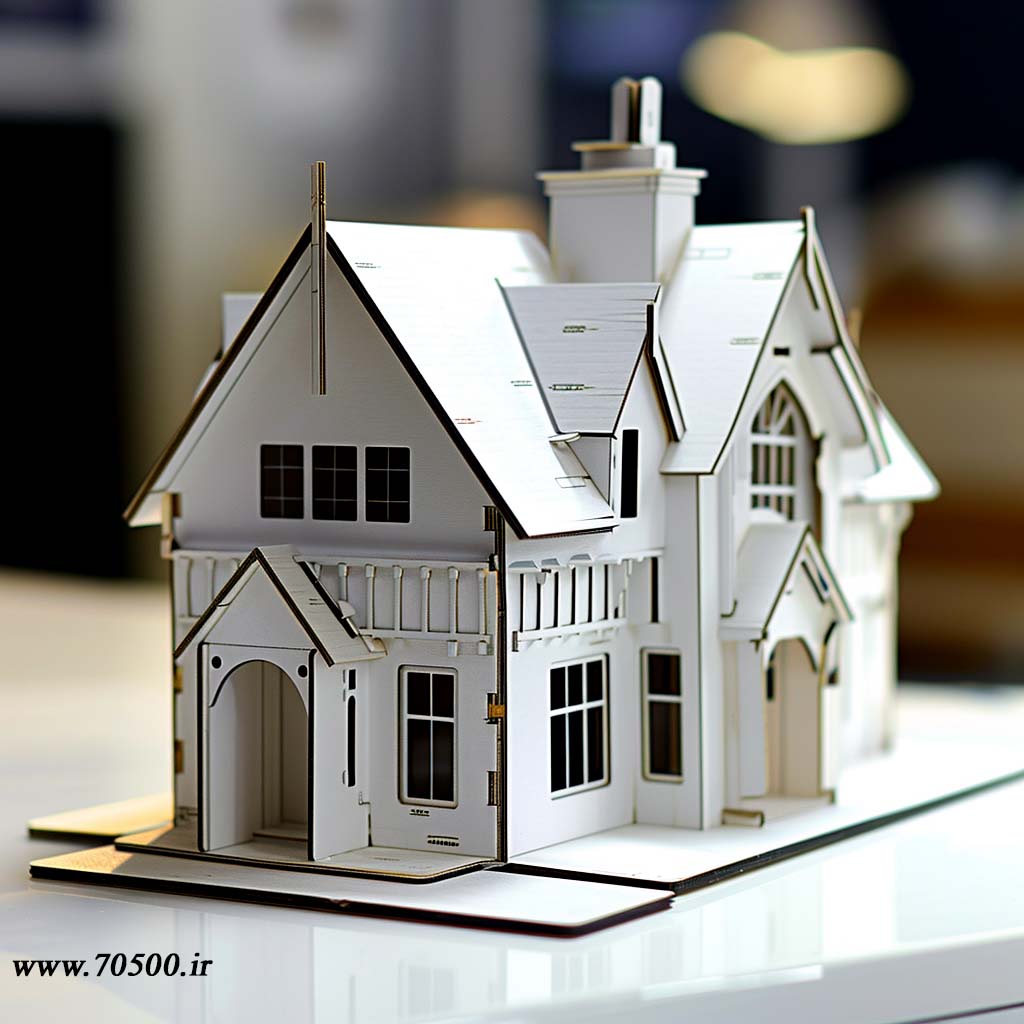 ماکت چوبی از کلبه ای زیبا و خاص