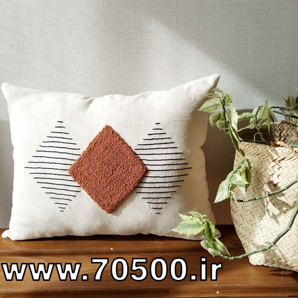 کوسن پانچ دوزی دارچینی
