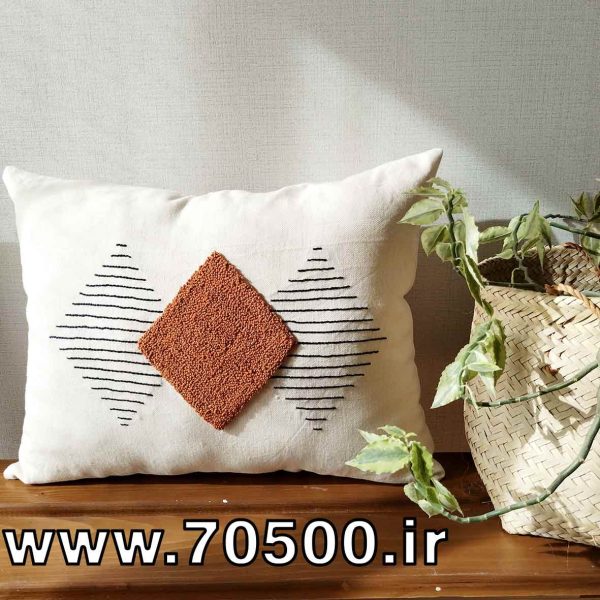 کوسن پانچ دوزی دارچینی