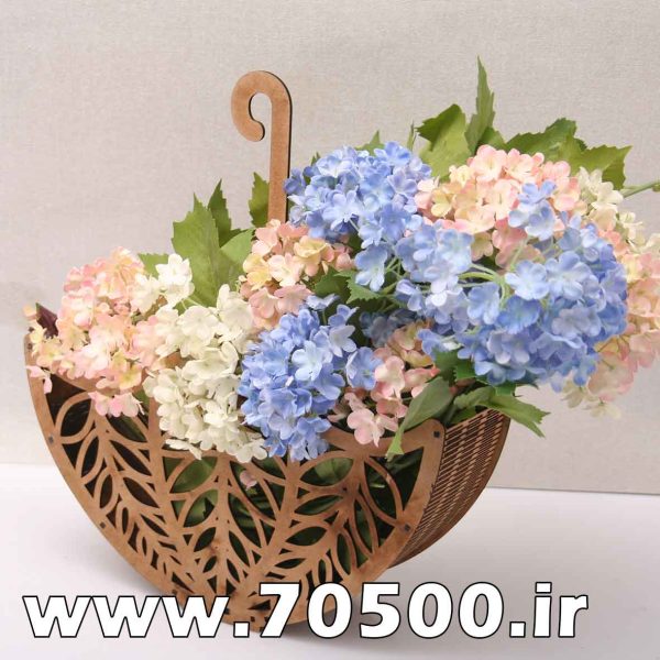  سبد چوبی چند منظوره طرح چتر با برش لیزری