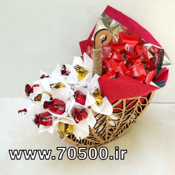  سبد چوبی چند منظوره طرح چتر با برش لیزری