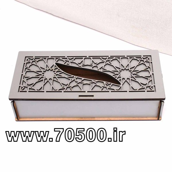 جعبه ی دستمال کاغذی چوبی سنتی مشبک