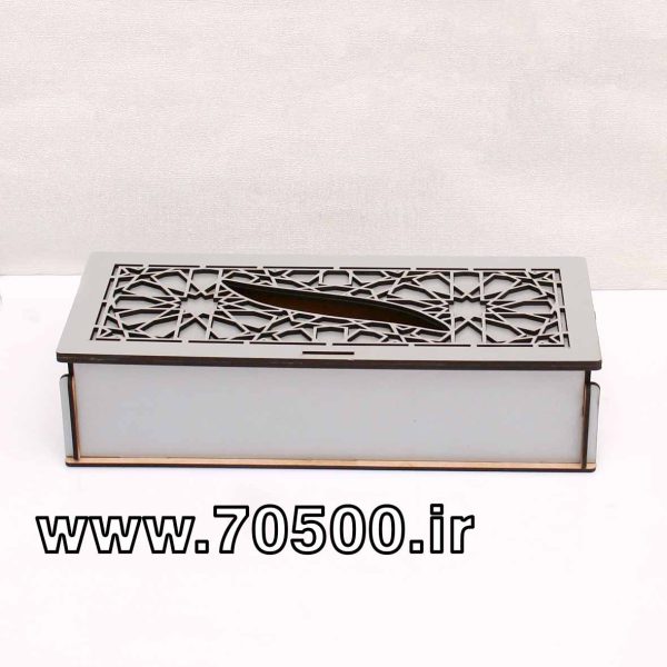جعبه ی دستمال کاغذی چوبی سنتی مشبک