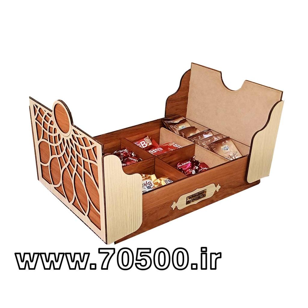 جعبه پذیرایی و تی بگ چوبی