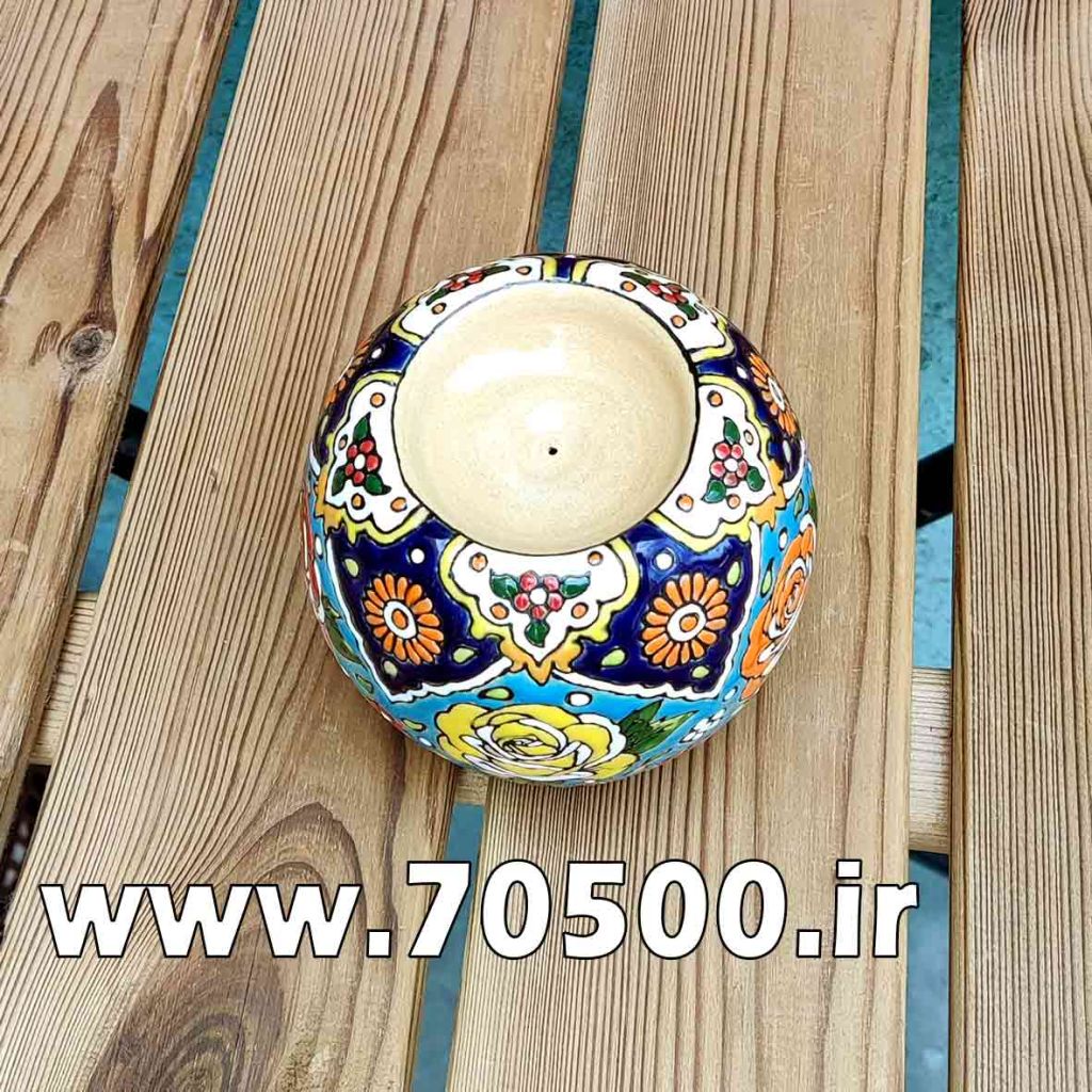 شمعدان وارمر و جا عودی میناکاری سفال طرح رز