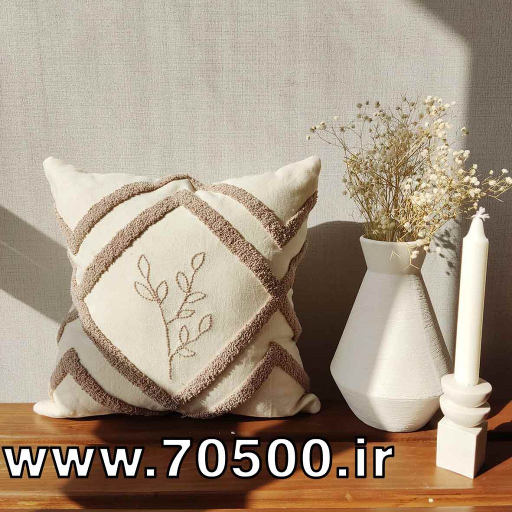 کوسن مبل پانچ دوزی نسکافه ای