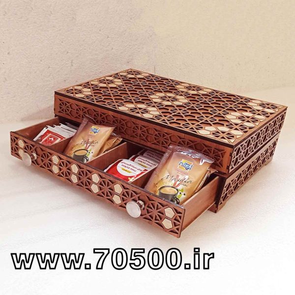 جعبه ی تی بگ و پذیرایی طرح منبت