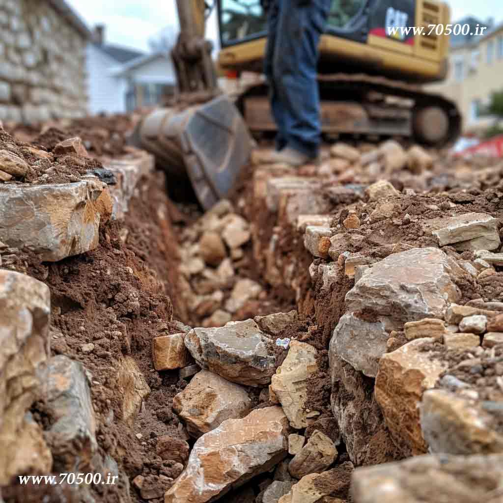خاکبرداری و گودبرداری فونداسیون ساختمان