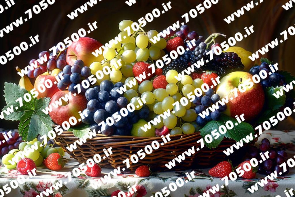 تصاویر سبد میوه رنگارنگ