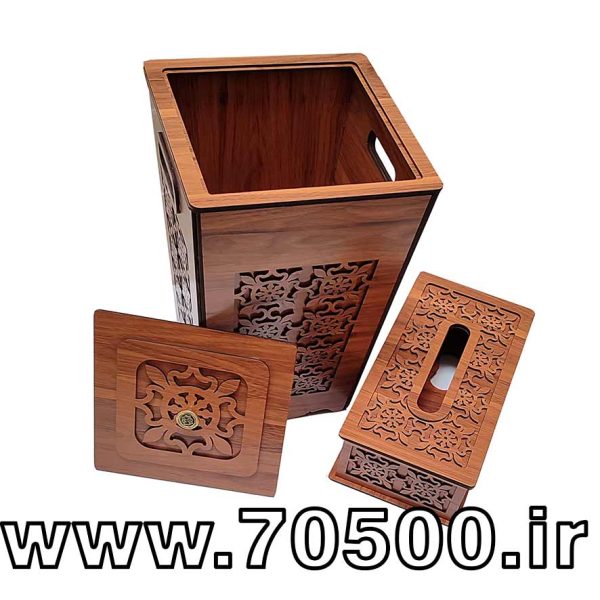 ست جعبه دستمال کاغذی با سطل