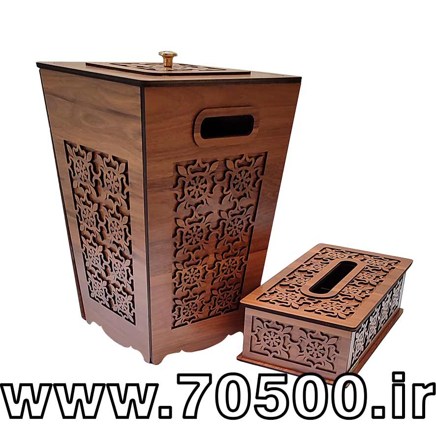 ست جعبه دستمال کاغذی با سطل