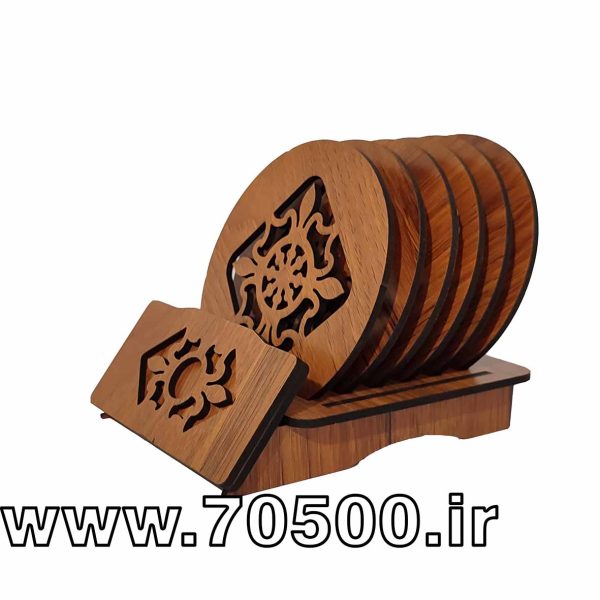 زیر لیوانی چوبی