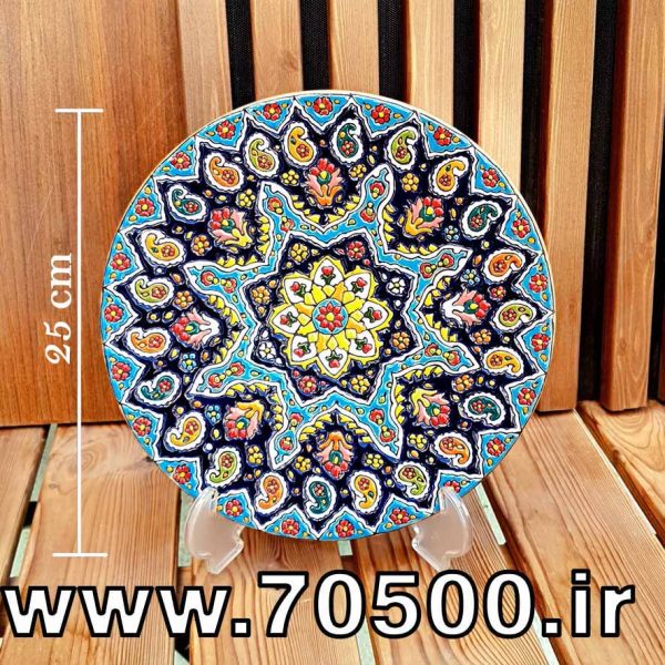 بشقاب میناکاری سفال شیک