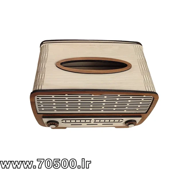 جعبه دستمال کاغذی طرح رادیوی قدیمی - Image 4