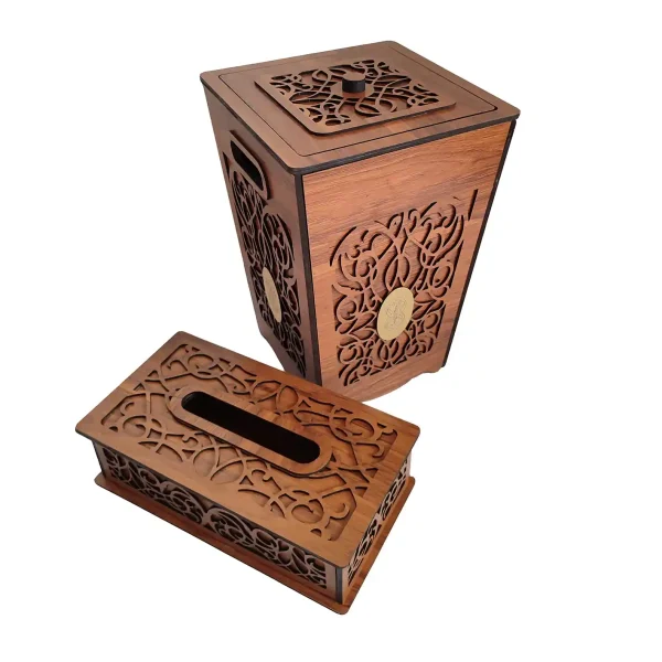 جعبه دستمال کاغذی و سطل