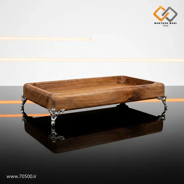 خرید سینی چوبی پایه‌دار