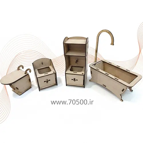 ست سرویس بهداشتی و حمام خانه عروسکی