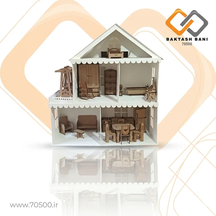 خانه عروسکی باربی با مبلمان مینیاتوری
