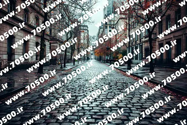 عکس با کیفیت از خیابان سنگ فرش